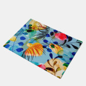 美的フローラのシームレスなパターン ドアマット (アングル)