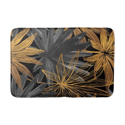 美的フローラのシームレスなパターン バスマット (正面)