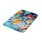 美的フローラのシームレスなパターン バスマット (アングル)