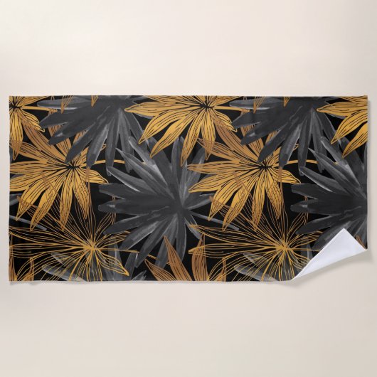 美的フローラシャワーカーテン ビーチタオル (正面)