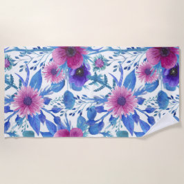 美的フローラシャワーカーテン ビーチタオル