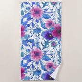 美的フローラシャワーカーテン ビーチタオル (正面)