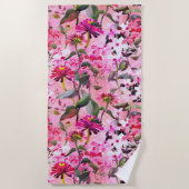 美的フローラシャワーカーテン ビーチタオル (正面)