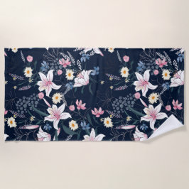 美的フローラシャワーカーテン ビーチタオル