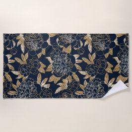 美的フローラシャワーカーテン ビーチタオル