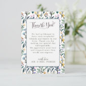 美的フローラハンドスク書リット結婚式 サンキューカード (スタンド正面)