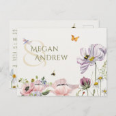 美的フローラ開花ビー結婚ズ ポストカード (正面/裏面)