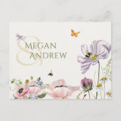 美的フローラ開花ビー結婚ズ ポストカード (正面)