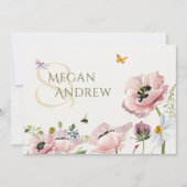 美的フローラ開花ビー結婚ズ 招待状 (正面)