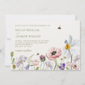 美的フローラ開花ビー結婚ズ 招待状 (裏面)