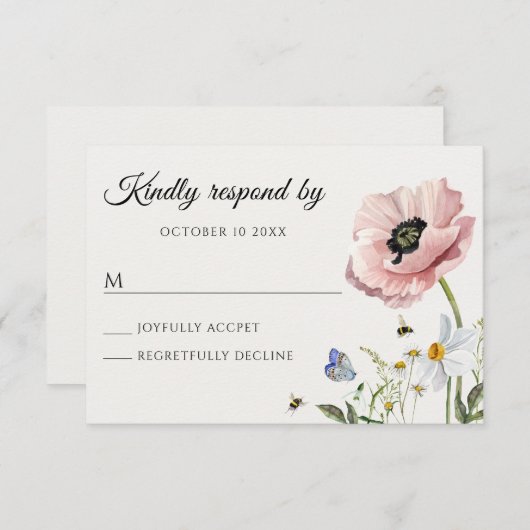 美的フローラ開花 出欠カード (正面/裏面)