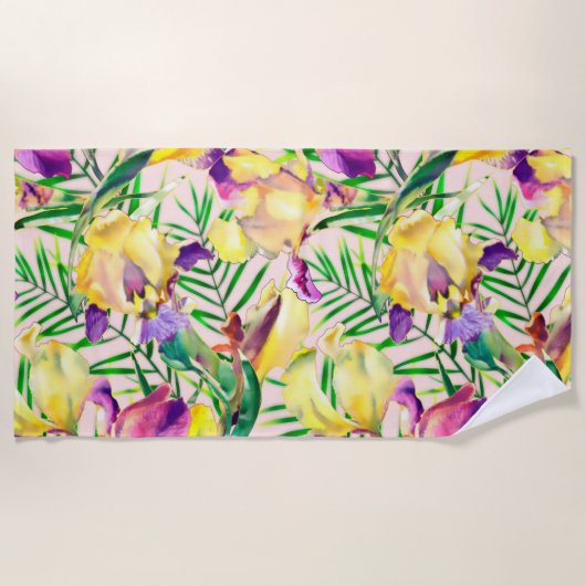 美的フローラ ビーチタオル (正面)