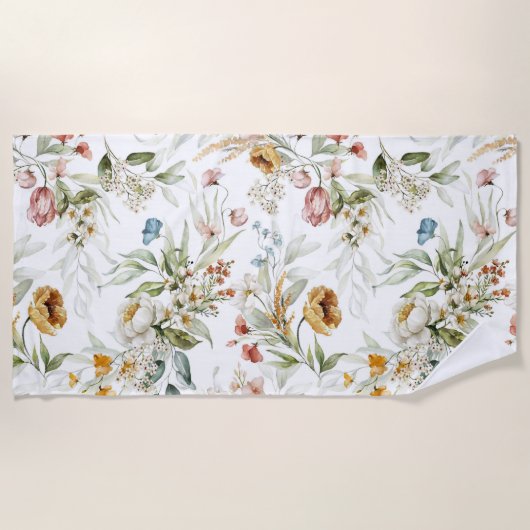 美的フローラ ビーチタオル (正面)