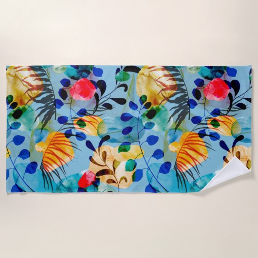 美的フローラ ビーチタオル (正面)