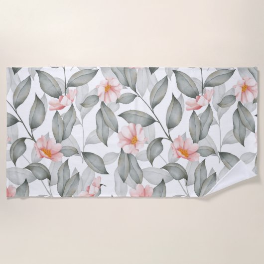 美的フローラ ビーチタオル (正面)