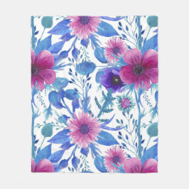 美的フローラ フリースブランケット