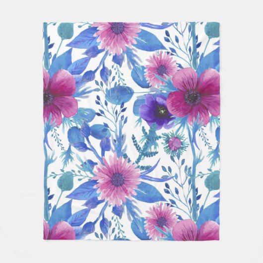 美的フローラ フリースブランケット (正面)