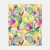 美的フローラ フリースブランケット (正面)