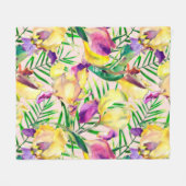 美的フローラ フリースブランケット (正面(横))