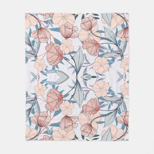 美的フローラ フリースブランケット (正面)