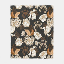 美的フローラ フリースブランケット