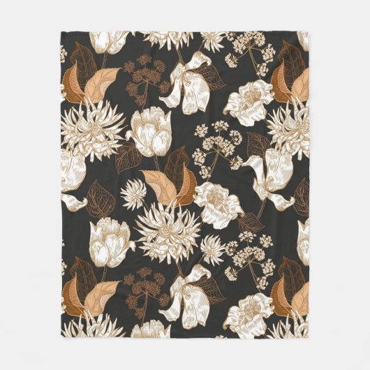 美的フローラ フリースブランケット (正面)