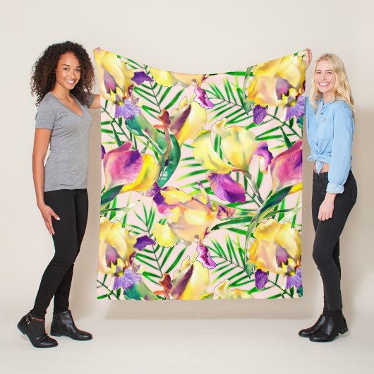 美的フローラ フリースブランケット