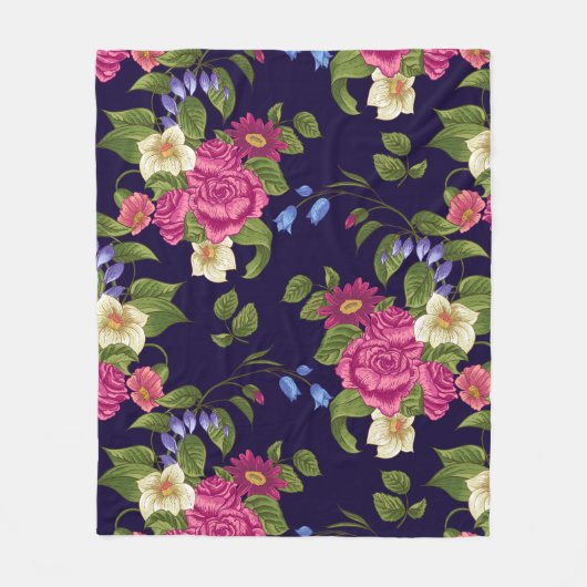 美的フローラ フリースブランケット (正面)