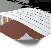 美的ブラックスキンガールマーサイマーティンスマイルアート ポスター (角)