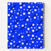 美的ブルーカラー – イニシャル名モノグラムの ノートブック (裏面)