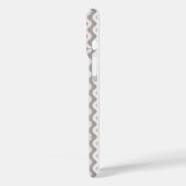 美的ミニマリストのグレーの波線パターン(の模様が)ある Case-Mate iPhoneケース (裏面 / 左)