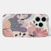 美的ミニマリストバタフライガーリーフローラ Case-Mate iPhoneケース (裏面 (横))