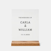 美的ミニマルカスタム主義文字結婚のビジネス アクリルサイン (正面)