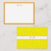 美的ミニマル縁どリストと&モノグラム ノートカード (正面/裏面)