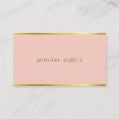 美的モダンデザインカラーエレガント金ゴールドクリーン 名刺 (正面)