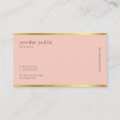 美的モダンデザインカラーエレガント金ゴールドクリーン 名刺 (裏面)