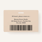 美的モダン不動産仲介業者実在不動産名 バッジ (裏面)