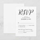 美的モダン、のディナ結婚ーRSVP、応答 エンクロージャーカード (正面/裏面)