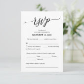 美的モダン、のディナ結婚ーRSVP、応答 エンクロージャーカード (スタンド正面)