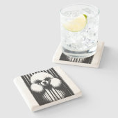 美的不気味なプーグランジドル ストーンコースター (横)