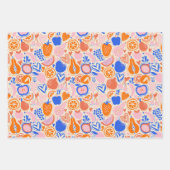 美的予測できなフカラフルルーツフード ラッピングペーパーシート (正面3)