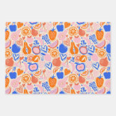 美的予測できなフカラフルルーツフード ラッピングペーパーシート (正面2)