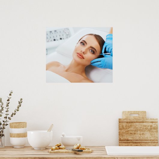 美的医師によるボトックスとフィラー注射 ポスター (キッチン)