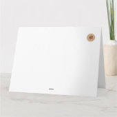 美的女性ポートレート折りグリーティングカード カード (裏面)