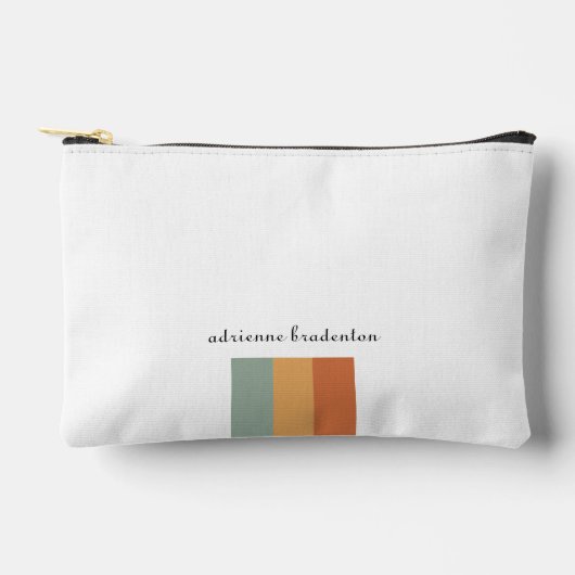 美的小モダンレトロ色ブロック アクセサリーポーチ (正面)