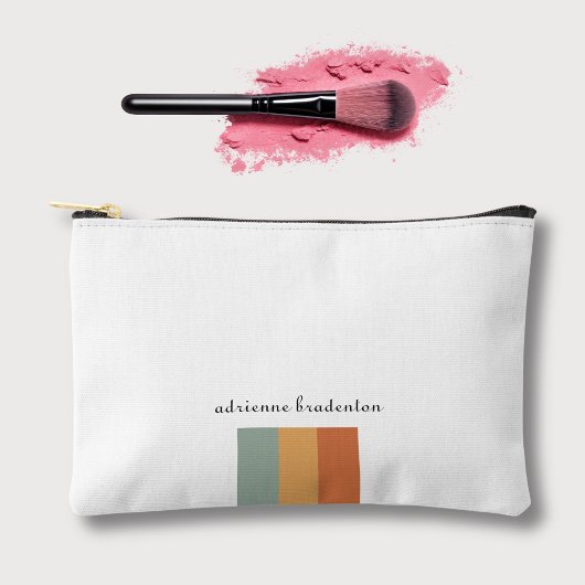 美的小モダンレトロ色ブロック アクセサリーポーチ