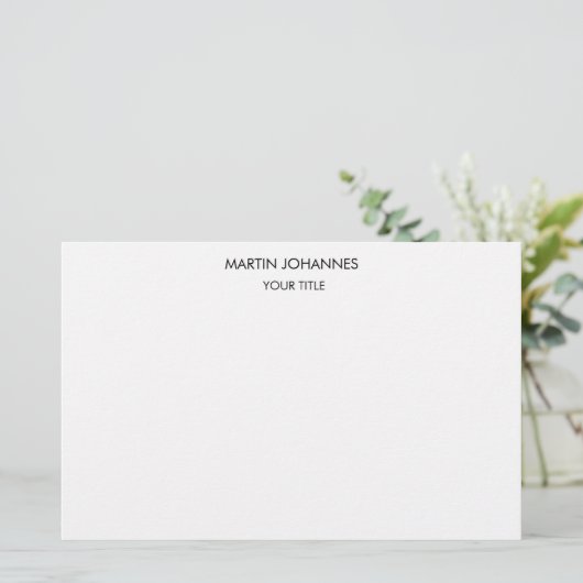 美的平野プロフェッショナル白モダン 便箋 (スタンド正面)