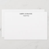 美的平野プロフェッショナル白モダン 便箋 (正面/裏面)