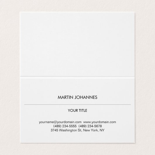 美的平野プロフェッショナル白モダン 名刺 (外部フラット)