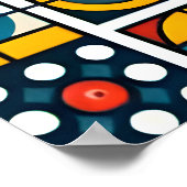 美的幾何カラフルパターン ポスター (角)